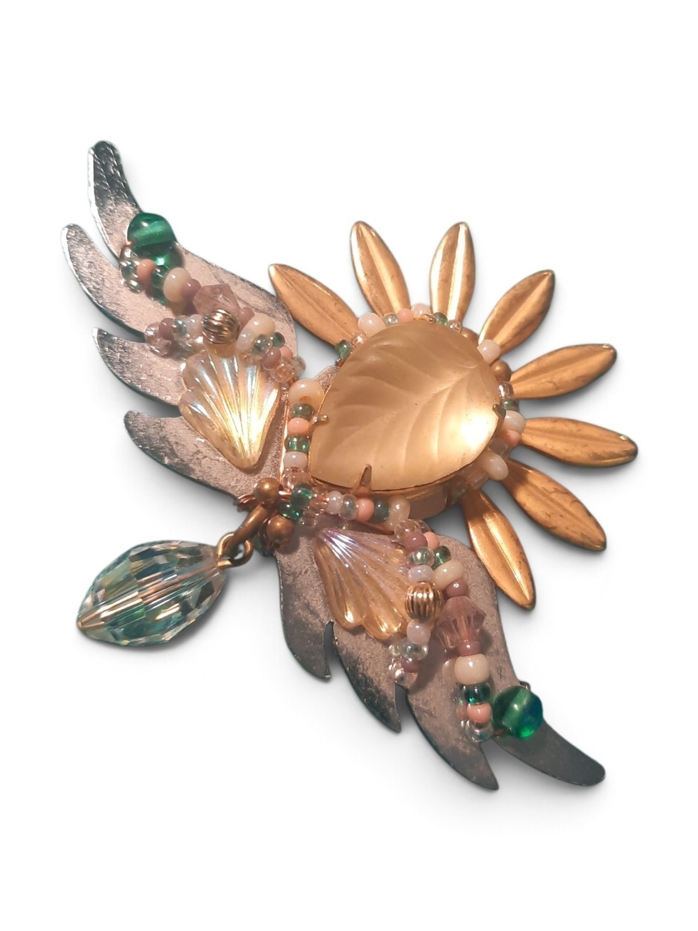 LIZTECH ARTISAN JEWELRY 1994 -One Of A Kind- ART DECO STYLE BROOCH- Vintage